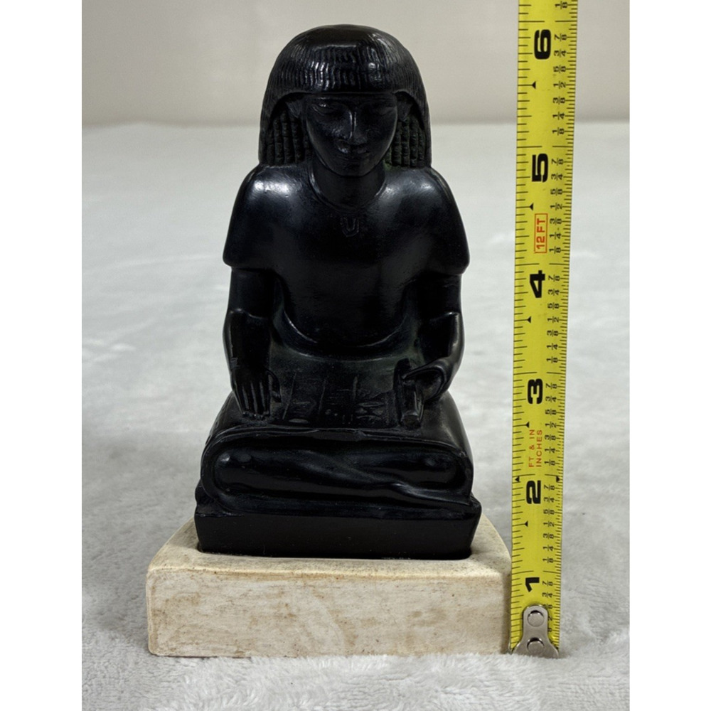 Vintage Alva Studios Egyptian Sculpture The Scribe Louvre Museum Pair Of 2 - Picture 15 of 15
